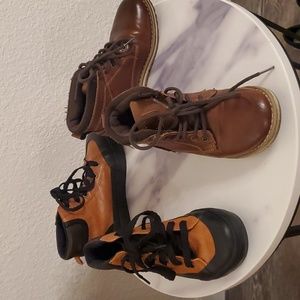 2 pairs of boys shoes